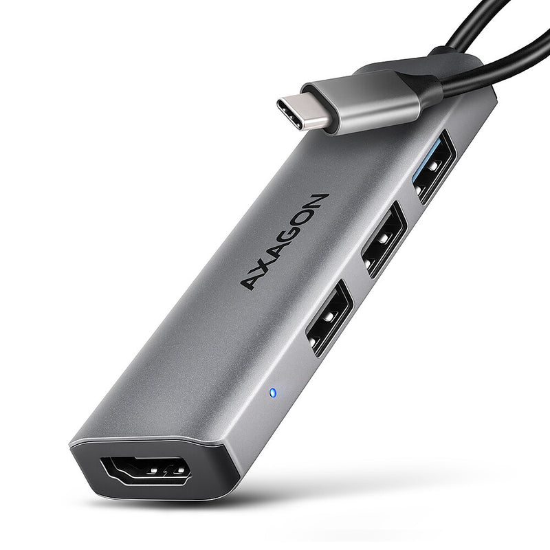 Axagon HMC-H3A dockingstation Ledningsført USB 3.2 Gen 1 (3.1 Gen 1) Type-C Sølv