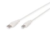 Digitus AK-300105-018-E USB-kabel USB 2.0 1,8 m USB A USB B 0,48 Gbit/sek. Beige
