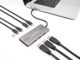 DeLOCK 64313 interface hub USB 3.2 Gen 2 (3.1 Gen 2) Type-C 10000 Mbit/s Grå