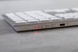 CHERRY KW 9100 SLIM FOR MAC tastatur Universel USB + Bluetooth QWERTZ Tysk Sølv
