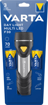 Varta Day Light Multi LED F30 Sort, Sølv, Gul Hånd lommelygte