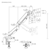 Gembird MA-DA1U-01 skærmbeslag og -stativer 81,3 cm (32") Skrivebord Sort