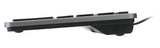 Voxicon Slim 280 Metal tastatur Kontor USB QWERTY Nordisk Sort, Sølv