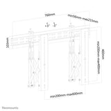 Neomounts LED-VW1000BLACK skærmbeslag til skiltning 190,5 cm (75") Sort