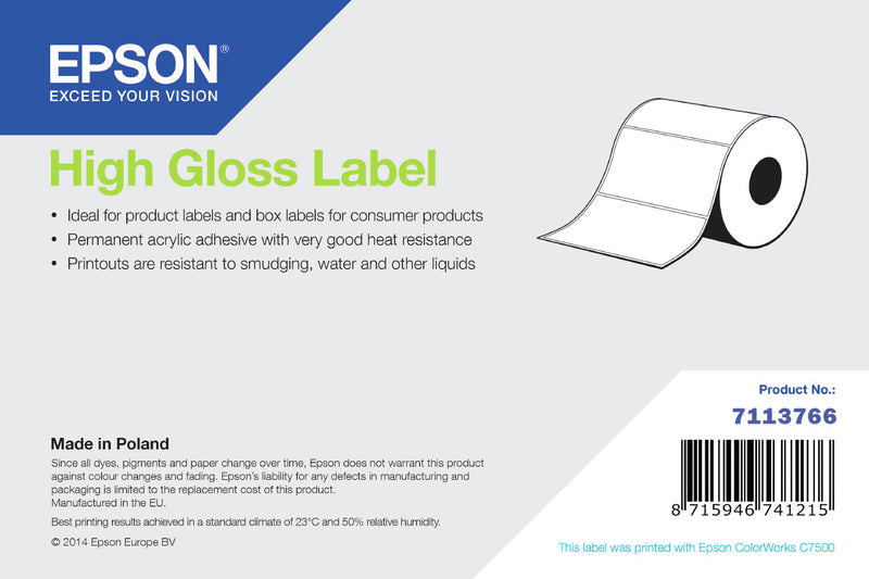 Epson High Gloss Label Selvklæbende printeretiket