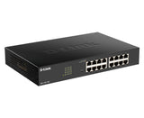 D-Link DGS-1100-16V2 Administreret L2 Gigabit Ethernet (10/100/1000) Sort