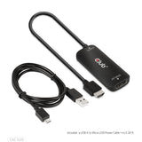 CLUB3D CAC-1335 videokabel adapter 1 m HDMI + USB DisplayPort Sort