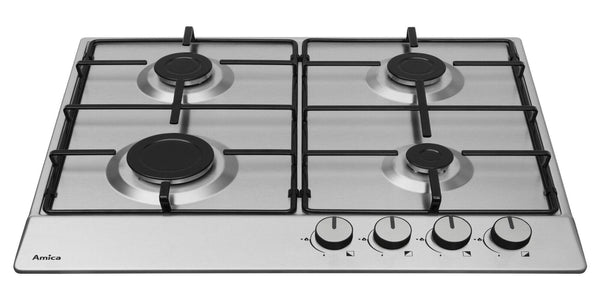 Amica PGA6100BPR kogeplade Børstet stål Indbygget 59 cm Gaskomfur 4 zone(s)