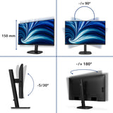 Philips 27B2N3500J/00 computerskærm 68,6 cm (27") 2560 x 1440 pixel 2K LCD Sort