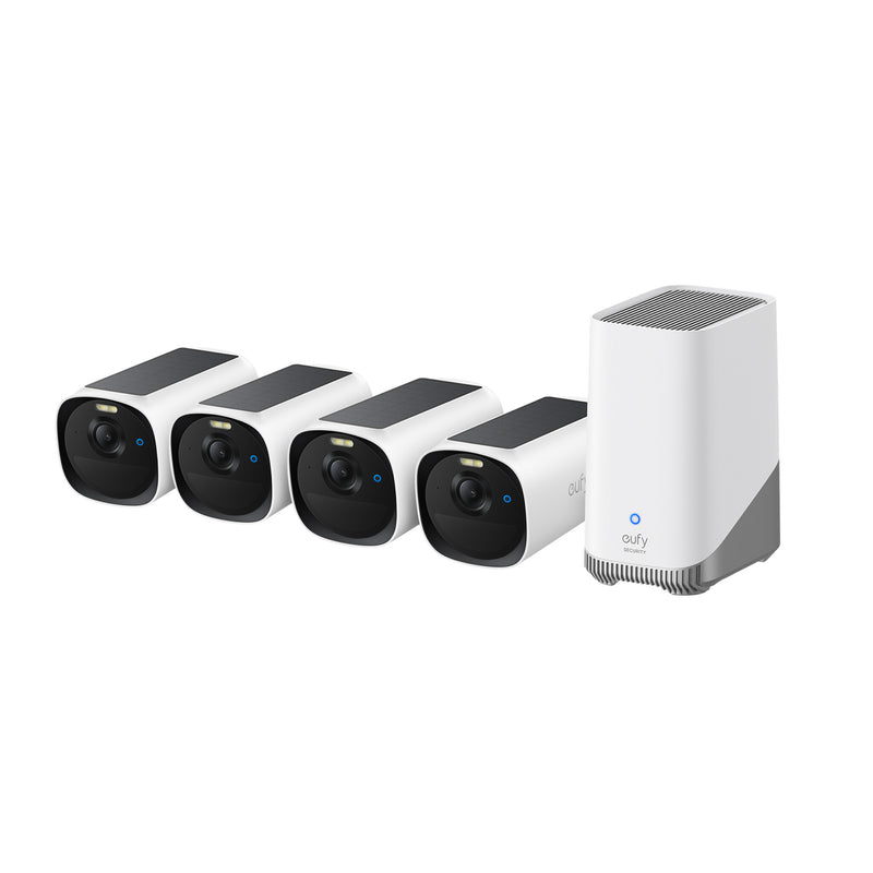 Eufy eufyCam E40 4-Cam Kit + HomeBase S280 Kugle (form) IP-sikkerhedskamera Udendørs 2688 x 1520 pixel Væg