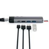 Satechi ST-TCPHEM dockingstation Thunderbolt 3 Grå