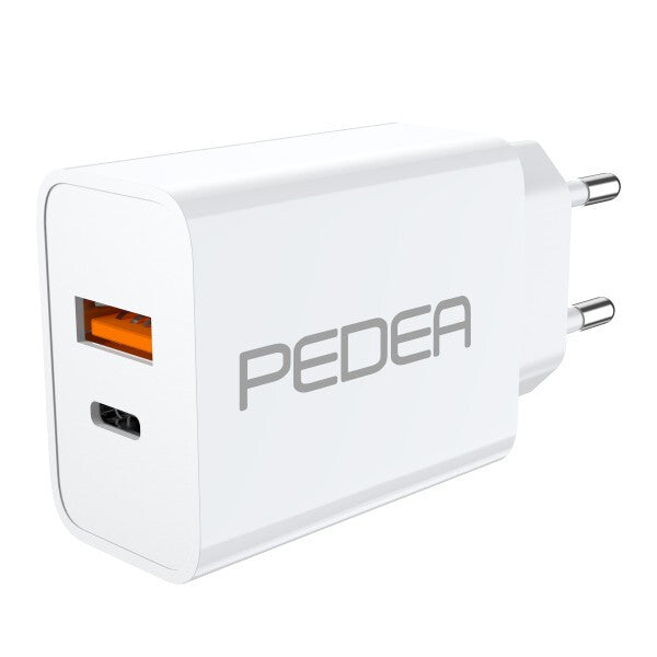 PEDEA 60040100 oplader til mobil enhed Universel Hvid Vekselstrøm Hurtig opladning Indendørs
