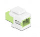 DeLOCK Keystone Module SC Simplex female to SC Simplex female Lime, Hvid