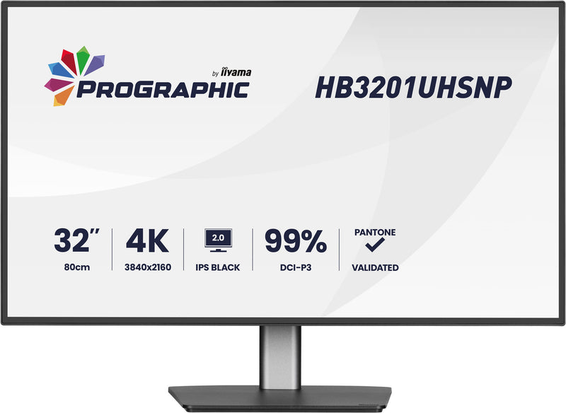 iiyama ProGraphic HB3201UHSNP-B1 computerskærm 80 cm (31.5") 3840 x 2160 pixel 4K Ultra HD Sort