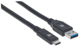 Manhattan 354981 USB-kabel USB 3.2 Gen 1 (3.1 Gen 1) 3 m USB C USB A 5 Gbit/sek. Sort