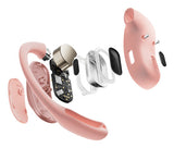 SHOKZ OpenFit Air Headset Trådløs Ørekrog Opkald/Musik/Sport/Hverdag Bluetooth Lyserød