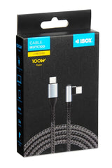 iBox IKUTC100 USB-kabel USB 2.0 2 m USB C 60 W Sort