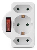 Entac EPAG-1EE2E-SW strømstik adapter Type F Type C (Europlug)+Type F Hvid