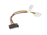 Lanberg CA-SAHD-10CU-0015 SATA-kabel 0,15 m Molex (4-pin) SATA 15-stik Sort, Rød, Gul