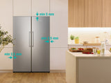 Gorenje G600 Fritstående fryseskab med Smart KitchenFit design, der giver et integreret udtryk uden at gå på kompromis med plads. Multiflow 360° og NoFrost Plus sikrer jævn køling uden afrimning, mens ConvertTotal skifter rummet mellem frysefunktion og kø