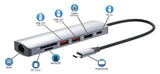Manhattan 153966 dockingstation Ledningsført USB 3.2 Gen 2 (3.1 Gen 2) Type-C Sølv