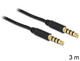 DeLOCK 3.5mm - 3.5mm, 3m lydkabel Sort