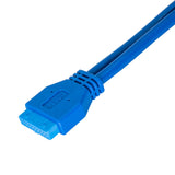 Akyga AK-CA-62 USB-kabel USB 3.2 Gen 1 (3.1 Gen 1) 65 m USB 3.0 19-pin 2 x USB 3.0 Blå