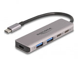 DeLOCK 64239 interface hub USB 3.2 Gen 1 (3.1 Gen 1) Type-C 5000 Mbit/s Grå