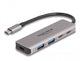 DeLOCK 64239 interface hub USB 3.2 Gen 1 (3.1 Gen 1) Type-C 5000 Mbit/s Grå