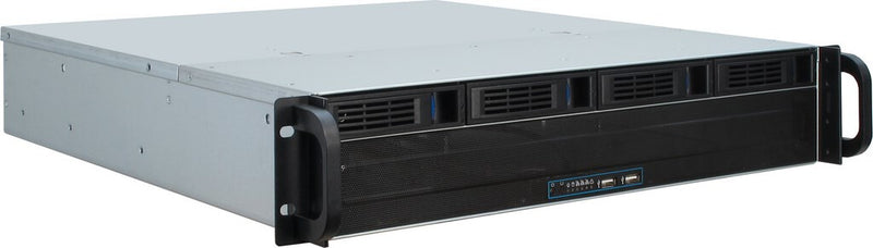Inter-Tech 2U-2404L Stativ Sort, Sølv