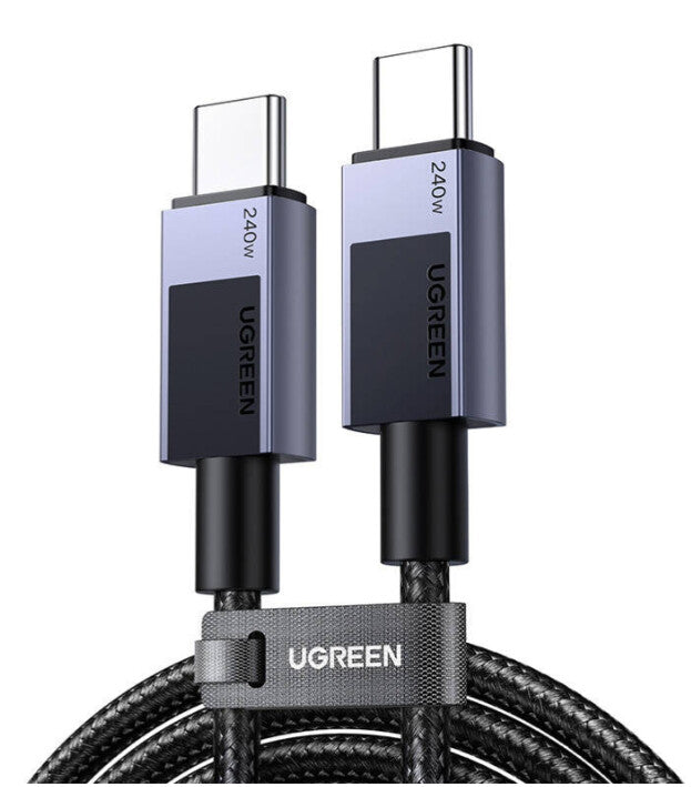 Ugreen 45068 USB-kabel 2 m USB C 0,48 Gbit/sek. 240 W Sort, Grå