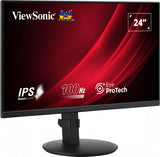 Viewsonic VG2408A-MHD computerskærm 61 cm (24") 1920 x 1080 pixel Fuld HD LED Sort