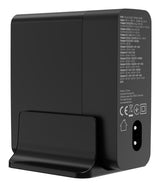 Gembird TA-UC-2A3C-PD140-01-BK oplader til mobil enhed Smartphone, Tablet, Laptop Sort Vekselstrøm Hurtig opladning Indendørs