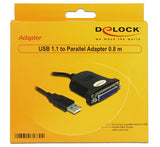 DeLOCK USB 1.1 parallel adapter parallelkabel 0,8 m