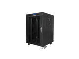 Lanberg FF01-6615-12BL stativ 15U Fritstående reol Sort