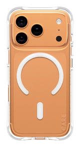 PanzerGlass CARE™ by ® Samba Case Transparent m. Hvid MagSafe iPhone 17 Pro