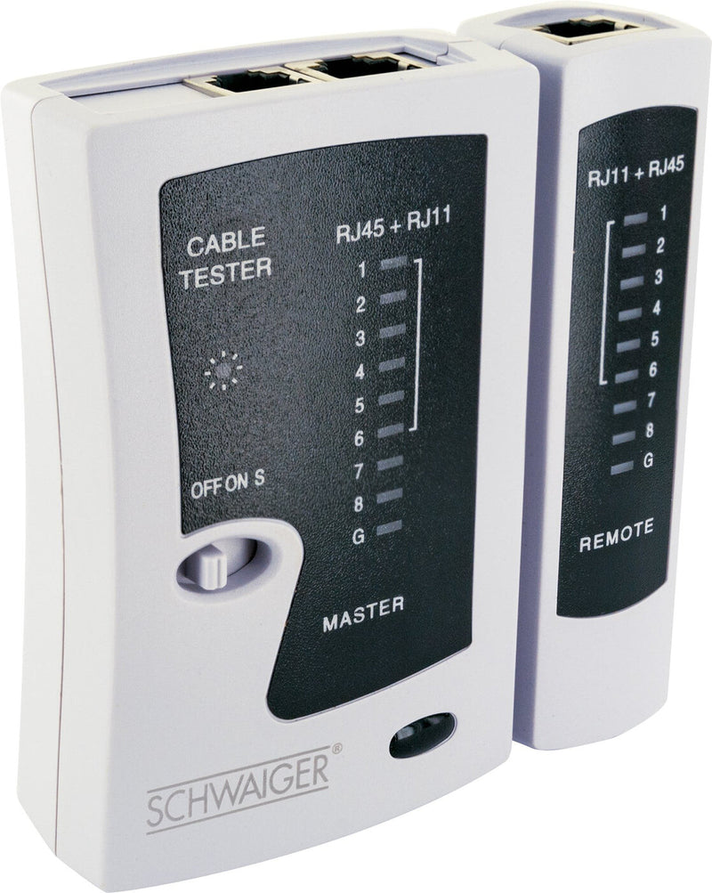 Schwaiger NWM1 531 netværkskabeltester Sort, Hvid