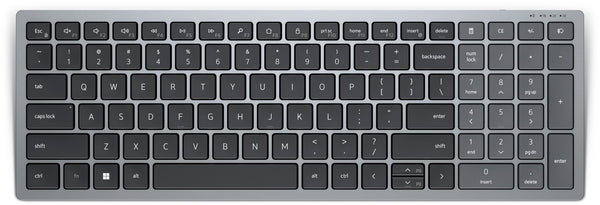 DELL KB740 tastatur Kontor RF trådløs + Bluetooth QWERTZ Tysk Grå, Sort