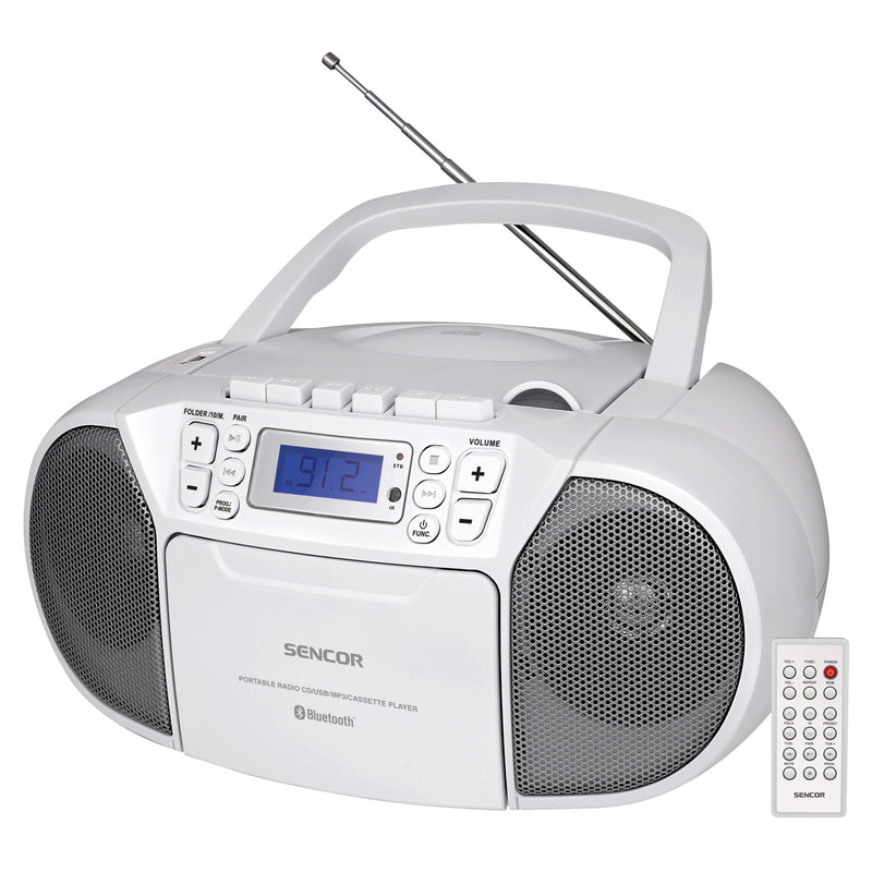Sencor SPT 3907 W bærbar stereosystem Digital 4 W FM Hvid MP3-afspilning
