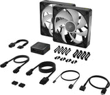 Corsair iCUE LINK RX140 MAX RGB Computerkabinet Ventilator 14 cm Sort 2 stk
