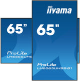 iiyama LH6565UHSB-B1 skilte display Kiosk design 163,8 cm (64.5") LED Wi-Fi 800 cd/m² 4K Ultra HD Sort Indbygget processer Android 11 24/7