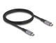 DeLOCK 81191 USB-kabel USB4 Gen 2x2 1 m USB C 40 Gbit/sek. 240 W Sort, Grå