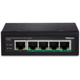 Trendnet TI-PE50 netværksswitch Ikke administreret Fast Ethernet (10/100) Strøm over Ethernet (PoE) Sort