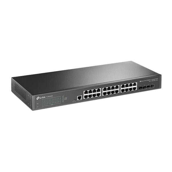 TP-Link JetStream TL-SG3428X netværksswitch Administreret L2+/L3 Gigabit Ethernet (10/100/1000) 1U Sort