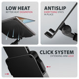 Axagon STND-LRB Laptop-Ständer, 360° drehbar, Doppelgelenk, verlängerbar Stander til laptop og tablet Sort 43,9 cm (17.3")