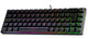 Deltaco Gaming DK240, Mini RGB Membran 60 % tastatur, halvgennemsigtigt etui, sort