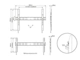 Multibrackets 0518 tv-beslag 2,29 m (90") Sort