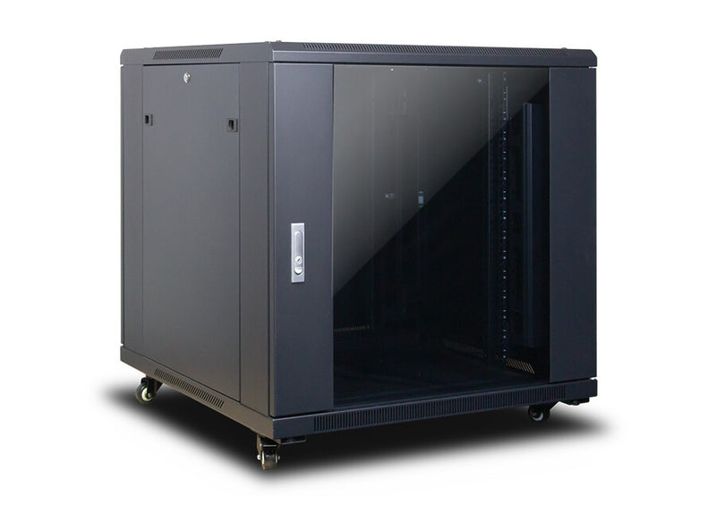 Inter-Tech 88887258 stativ 15U Fritstående reol Sort