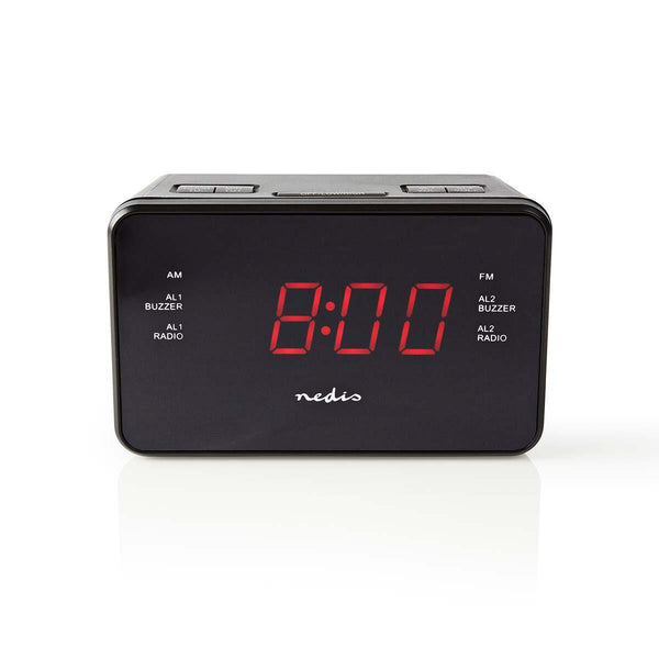 Nedis CLAR002BK vækkeur Digital alarmur Sort