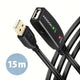 Axagon ADR-215 USB 2.0 A-M -> A-F active extension/repeater cable 15m - Kabel - Digital/Daten USB-kabel USB A 0,48 Gbit/sek. Sort